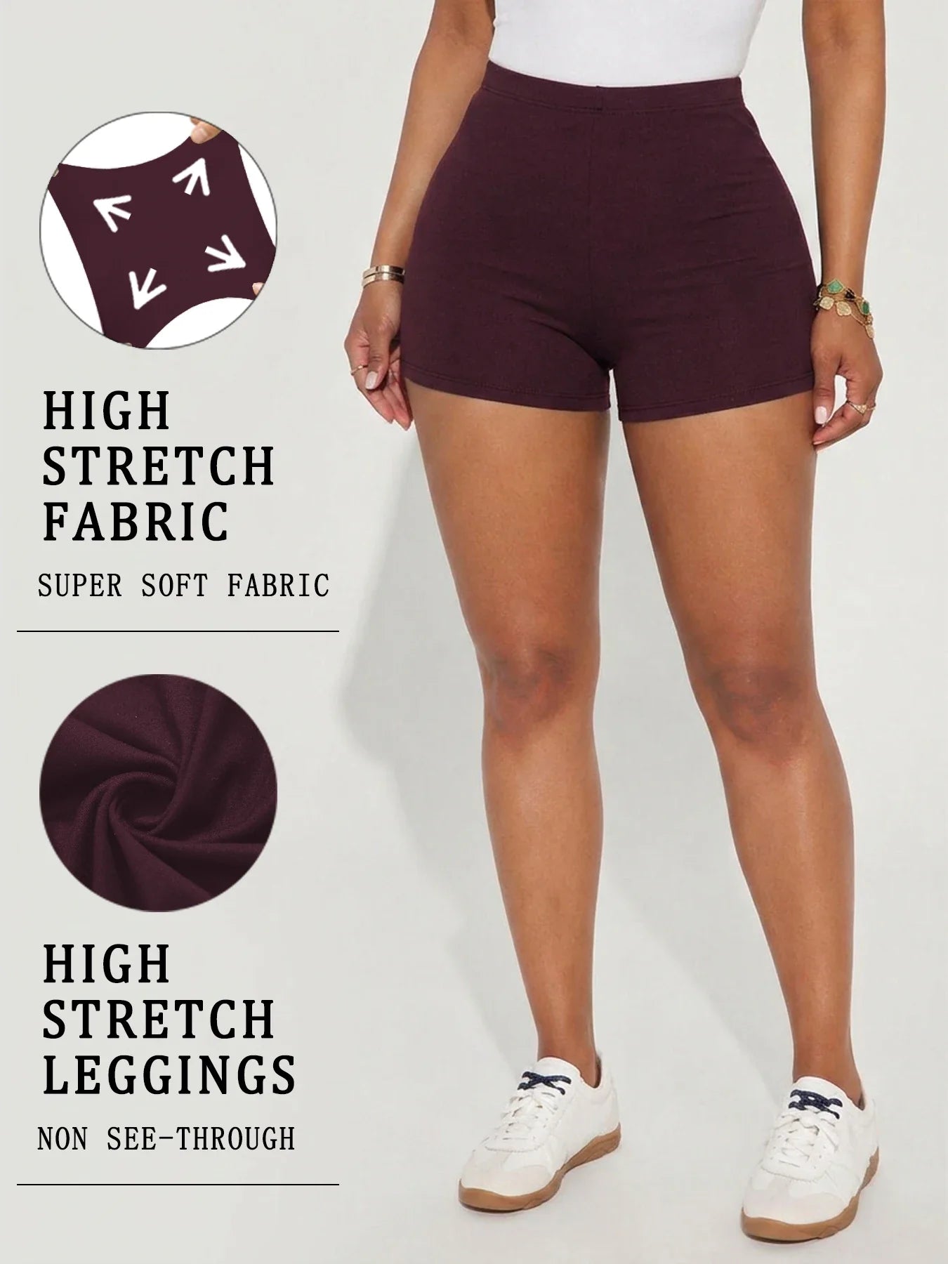 Women’s High Elasticity Biker Shorts – Super Soft Push Up Yoga, Running & Gym Fitness Activewear Shorts