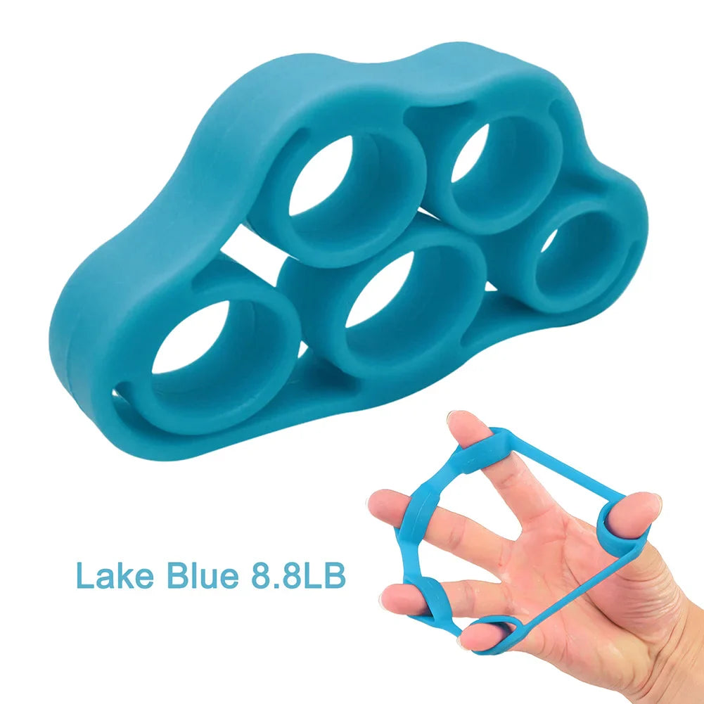 3-in-1 Silicone Finger Strengthener – Elastic Hand Grip Trainer & Guitar Finger Exerciser for Hand Therapy