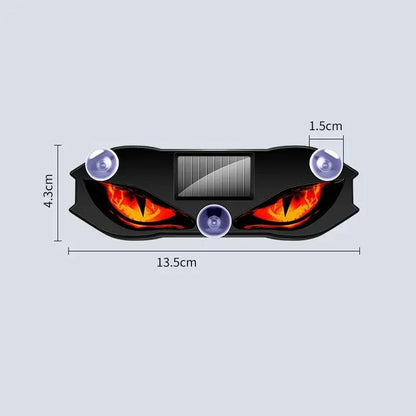 Solar Powered Car Neon Light - Wireless Demon Eye LED Ambient Lamp with USB Rechargeable Breathing Light