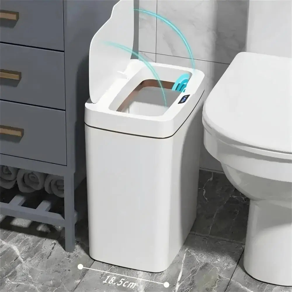 15L Smart Sensor Trash Can - Touchless Automatic Bagging Waste Bin for Bathroom & Home