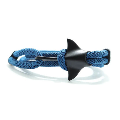Multilayer 4mm Milan Rope Viking Bracelet - Charms of Whale Tail, Shark, Turtle, Manta Ray, Dolphin for Men