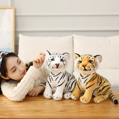 Simulation Tiger & Lion Plush Toy – Kawaii Stuffed Animal Doll, Pillow & Home Decor Gift for Kids