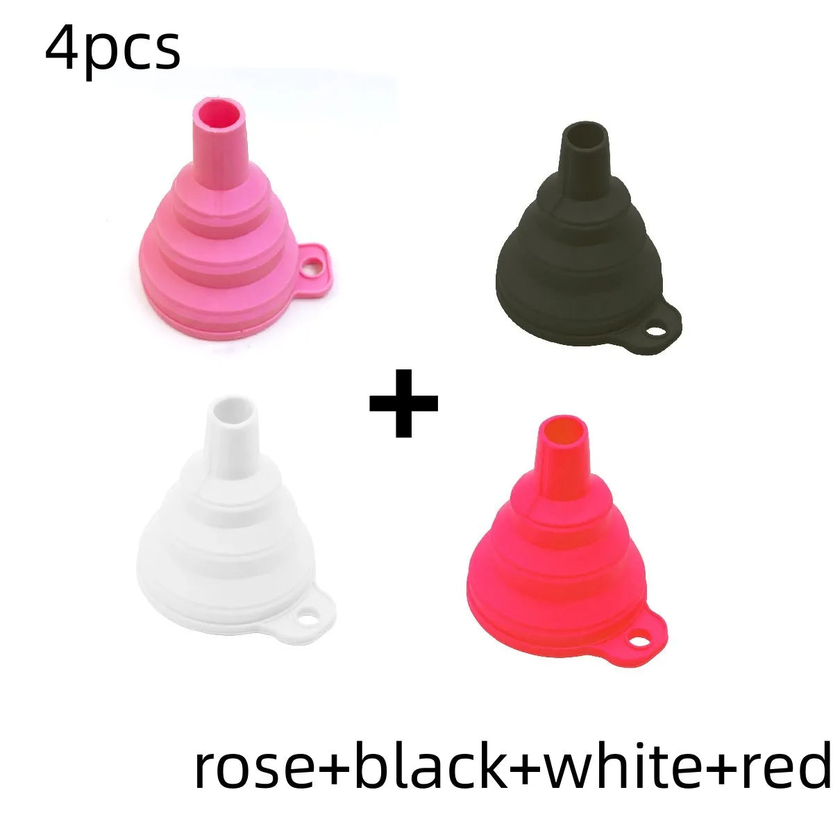 Mini Silicone Foldable Funnel - Collapsible Portable Funnel for Kitchen, Oil, Fuel & More