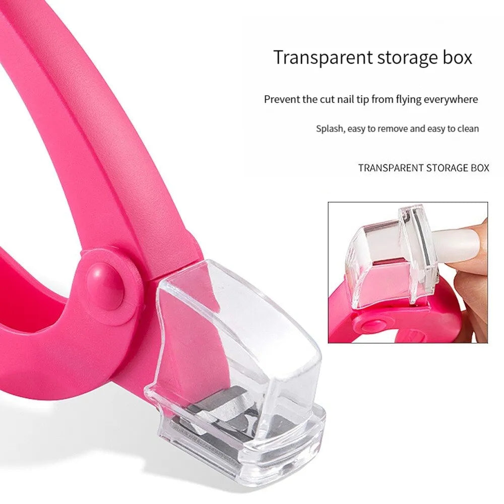 Adjustable Stainless Steel Acrylic Nail Clipper Cutter Trimmer - Nail Art Beauty Salon Tool for Manicure Projects