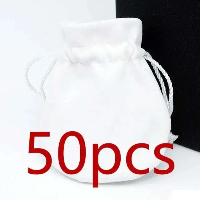 Velvet Flannel Jewelry Bag – Fit Pando Bead Charm Bracelet & Ring Storage, Women’s Birthday Gift with Fashionable White Packaging
