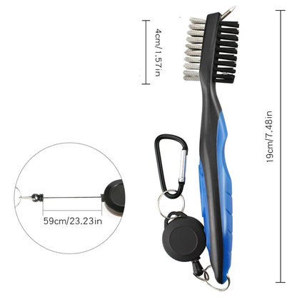 Golf Towel Microfiber Waffle Pattern Brush Tool Kit: Club Groove Cleaner & Divot Repair Tool - Essential Golf Accessories