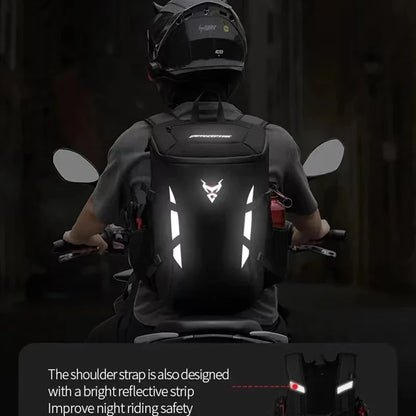 MOTOCENTRIC 28L Motorcycle Backpack - Waterproof, Outdoor Sports Riding Helmet Locomotive Backpack for Business Travel, Laptop Bag