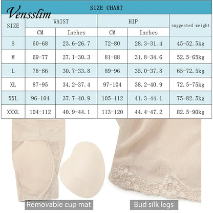 Women’s Butt & Hip Enhancer Briefs – Seamless Padded Shapewear Boyshorts for Body Shaping and Control