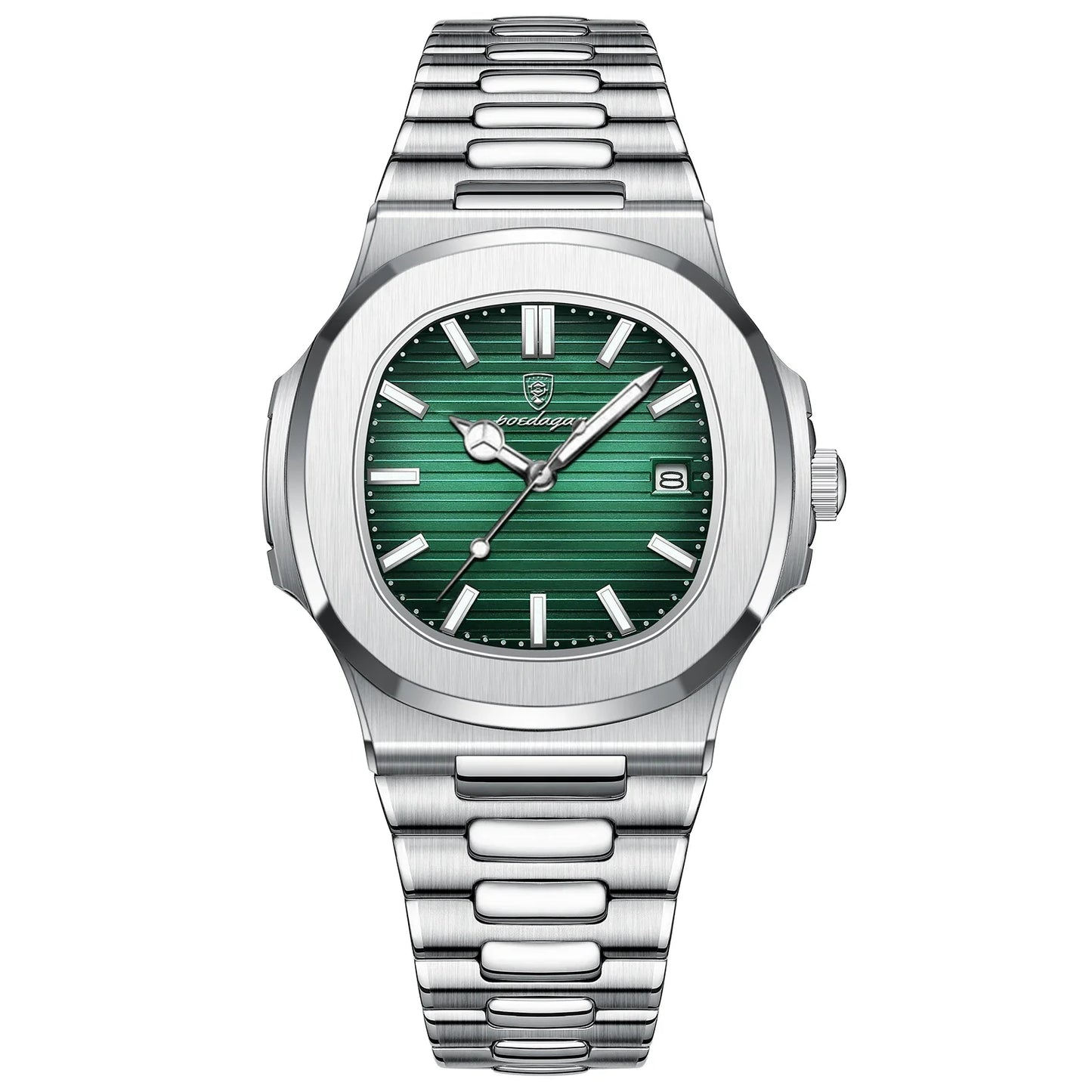 POEDAGAR Luxury Men's Sports Watch — Waterproof Luminous Quartz Wristwatch with Square Dial & Date