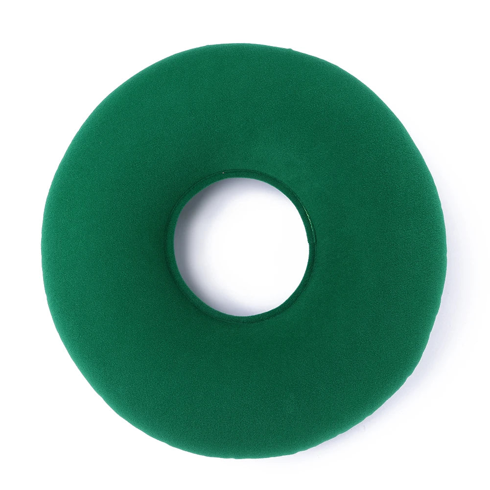 35cm Inflatable Hip Support Cushion – Medical Hemorrhoid Donut Seat Pad with Pump, Anti-Bedsore Round Massage Pillow