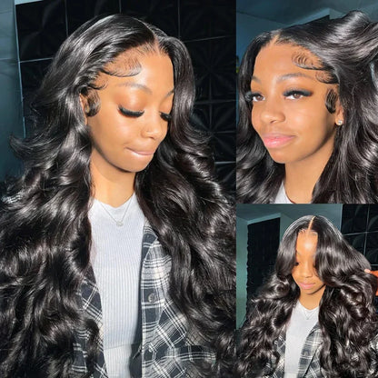 200 Density 30-40 Inch 13x6 HD Lace Frontal Body Wave Wig – Remy Human Hair, 13x4 Lace Front Wig for Black Women