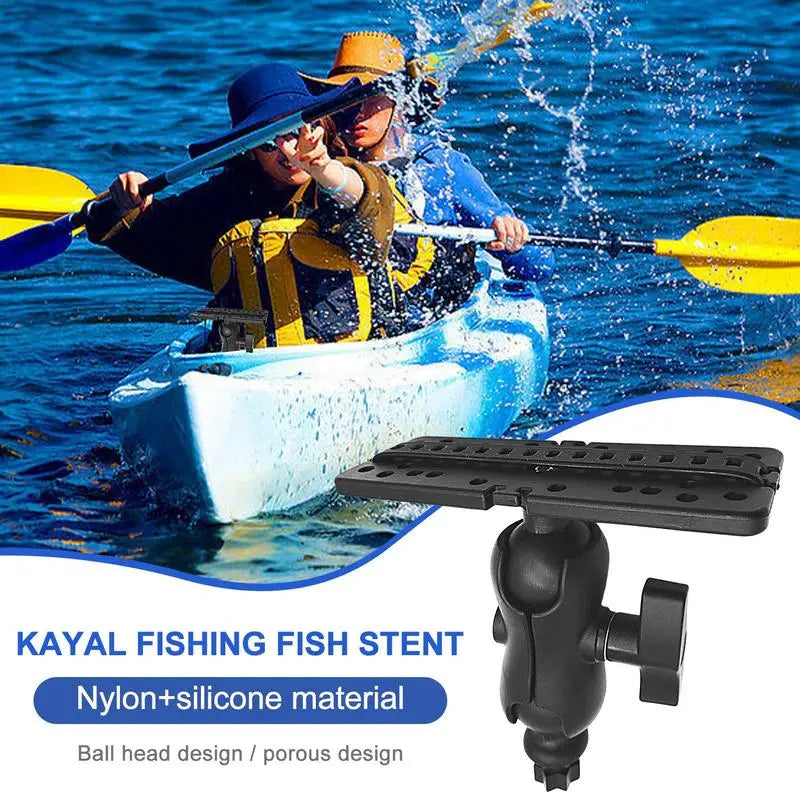 Universal Fish Finder Mounting Plate – 360° Swivel Stand Base for Kayaks & Boats