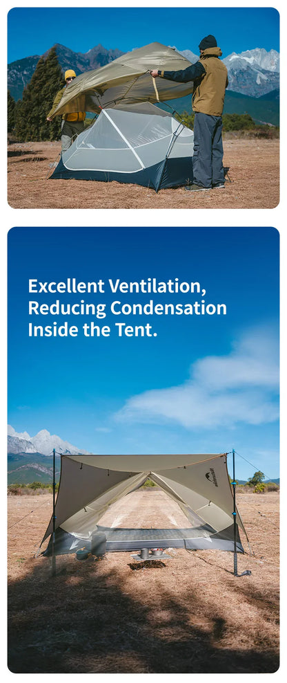 Naturehike Mongar UL Hiking Tent – 1-2 Person Ultralight Waterproof 15D Nylon Backpacking Tent