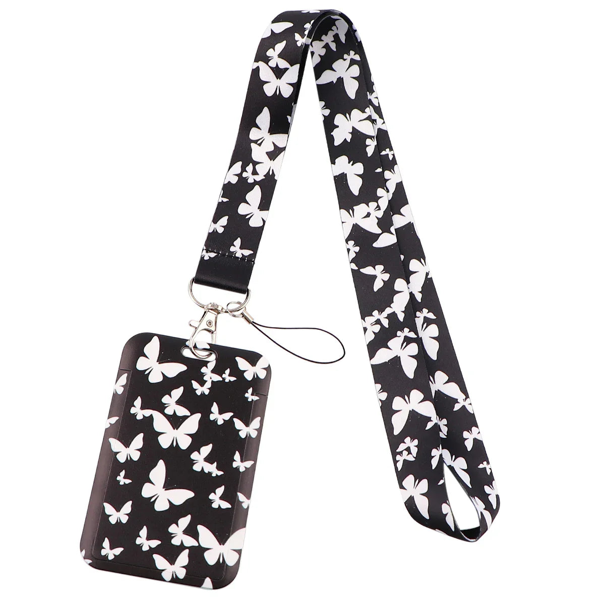 Cartoon Butterfly Lanyard for Keys – Neck Strap ID Badge Holder, Phone USB Keychain Accessories