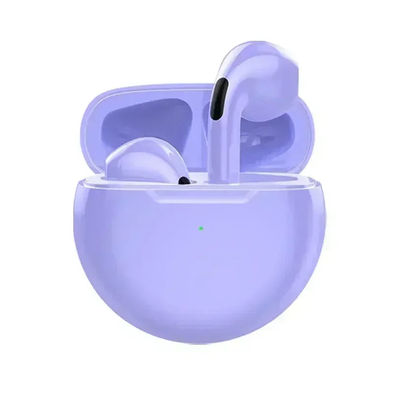 Pro 6 TWS Bluetooth Earphones – Wireless Noise Cancelling Headset with Mic, Pro6 Earbuds for iPhone