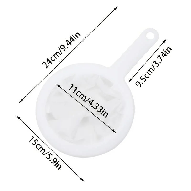 Fine Mesh Strainer Spoon – Nylon Coffee, Milk, Soy & Yogurt Filter, 100–400 Mesh Kitchen Sieve & Dining Gadget Tool