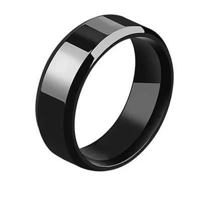New Stainless Steel Titanium Ring - Simple Trendy Metal Rings for Women & Men, Party Jewelry Punk Accessories