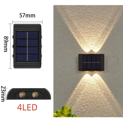 Solar LED Outdoor Wall Light - Waterproof Solar Sensor Lamp for Garden, Yard & Street Decoration