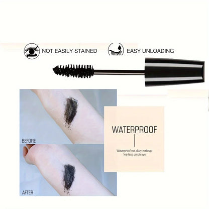 5D Black Waterproof Mascara - Lengthening Silk Fiber Eyelash Extension Makeup Tool for Women & Gifts