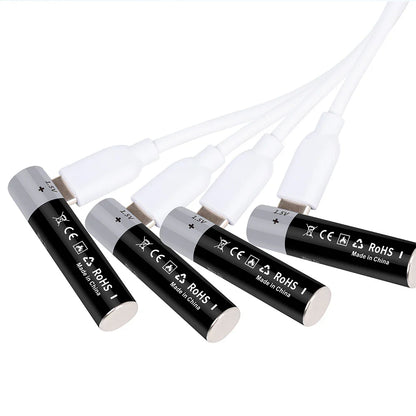 MATOV USB Rechargeable Li-ion AA 3400mWh & AAA 1100mWh 1.5V Batteries Pack
