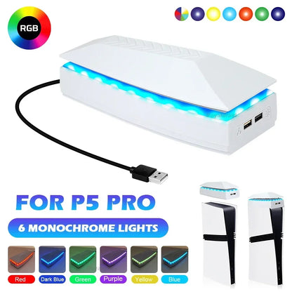 PS5 Pro Cooling Fan with RGB LED – Top Dust-Proof Heat Dissipation Radiator Game Console Cooling System for PS5 Pro