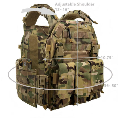 UNINOTAC Tactical Vest – High-Quality 1000D Nylon 6094K Vest with Quick Release & Triple Magazine Pouch