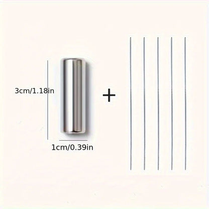 6 Pcs Cat Eye Nail Magnet Set - Flexible Iron Wire for Heart & Ingot Shapes, Nail Art Accessories Tools