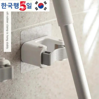 Soft Rubber Mop Hooks — Self-Adhesive Wall-Mounted Organizer for Mops, Brooms & Cleaning Supplies