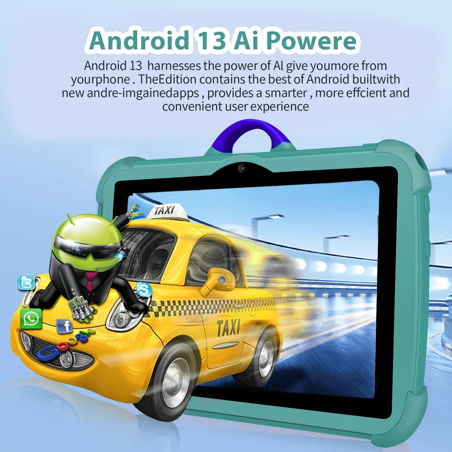 7-Inch Kids Tablet PC – Android 13, Quad-Core, 4GB RAM & 64GB ROM, Educational Learning Tablet for Children