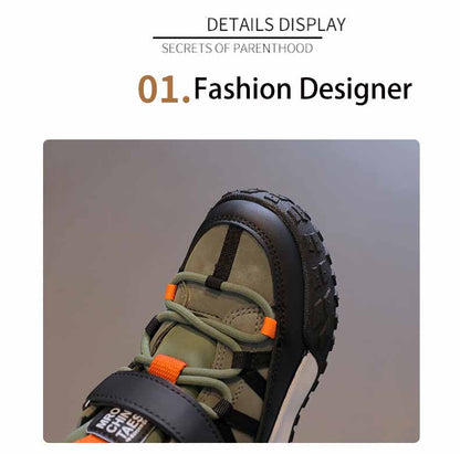 Children’s Autumn Winter Sneakers – Plush Cashmere Lined Sport Shoes for Boys & Girls, Warm Casual Running Flats for Teens