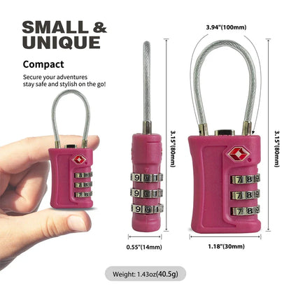 New TSA Customs Code Lock – Travel Luggage Password Changeable Padlock with Contrast Color Design