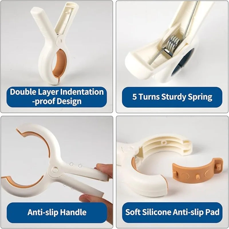 Heavy Duty Plastic Clothes Pins - Windproof Laundry Clips for Towels, Blankets, Coats & Quilts