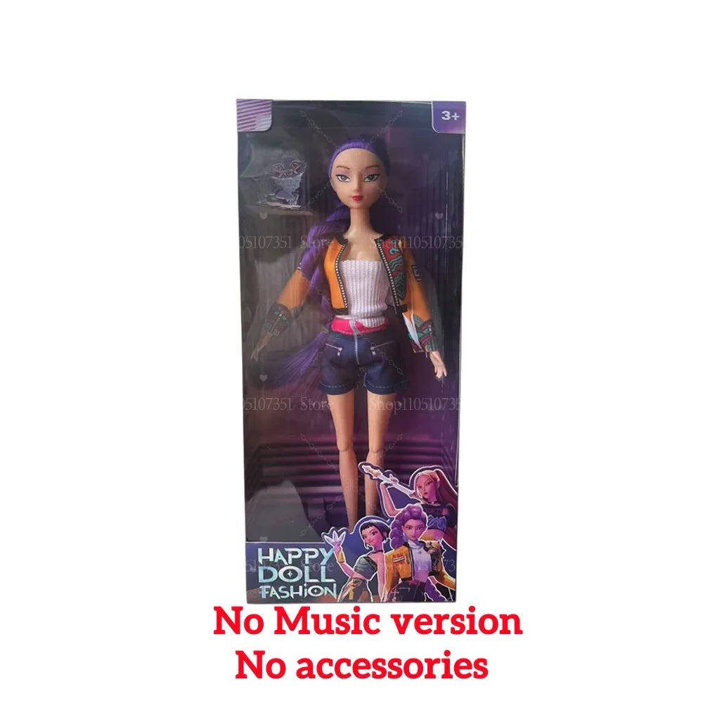 K-Pop Demon Hunters Humanoid Dolls — Mira, Rumi & Zoey (Music & No-Music) | Articulated Christmas Gift Box