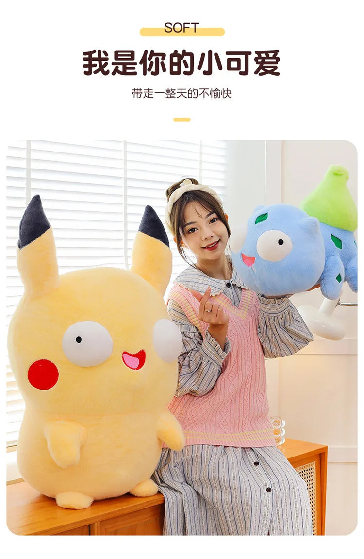 23cm Cute Pokemon Plush Toys — Pikachu, Charizard & Squirtle Soft Sleeping Pillow Dolls, Christmas Gift