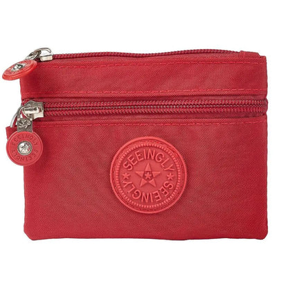2023 Durable Canvas Money Coin Purse with Key Ring – Waterproof, Wear-Resistant Wallet & Credit Card Holder for Men & Women