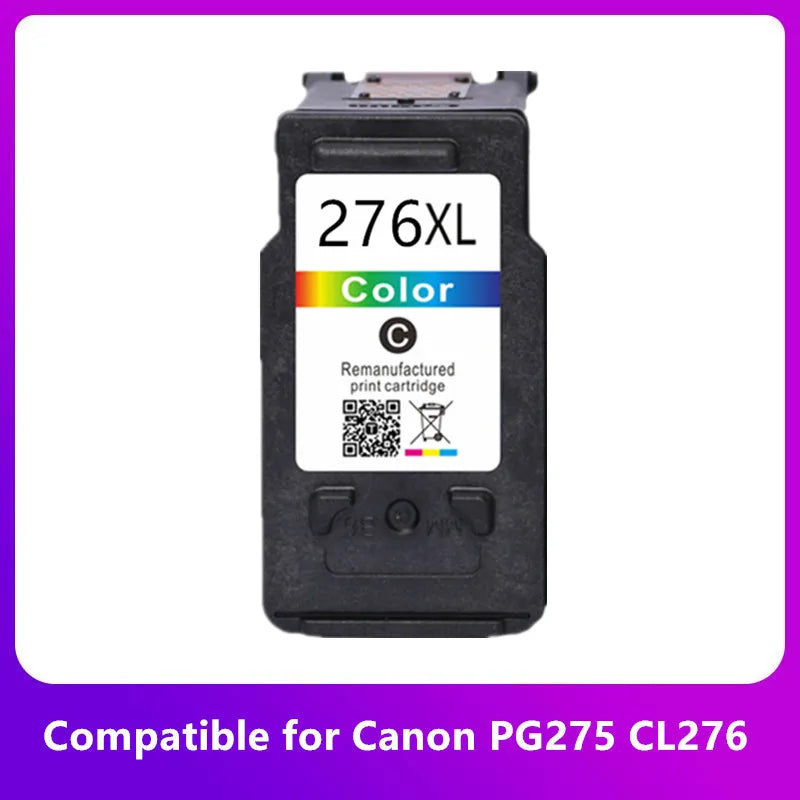 Remanufactured Canon 275XL 276XL Ink Cartridges Set – PG275 CL276 Compatible Printer Ink for Canon TS3522, TS3520 & TR4720