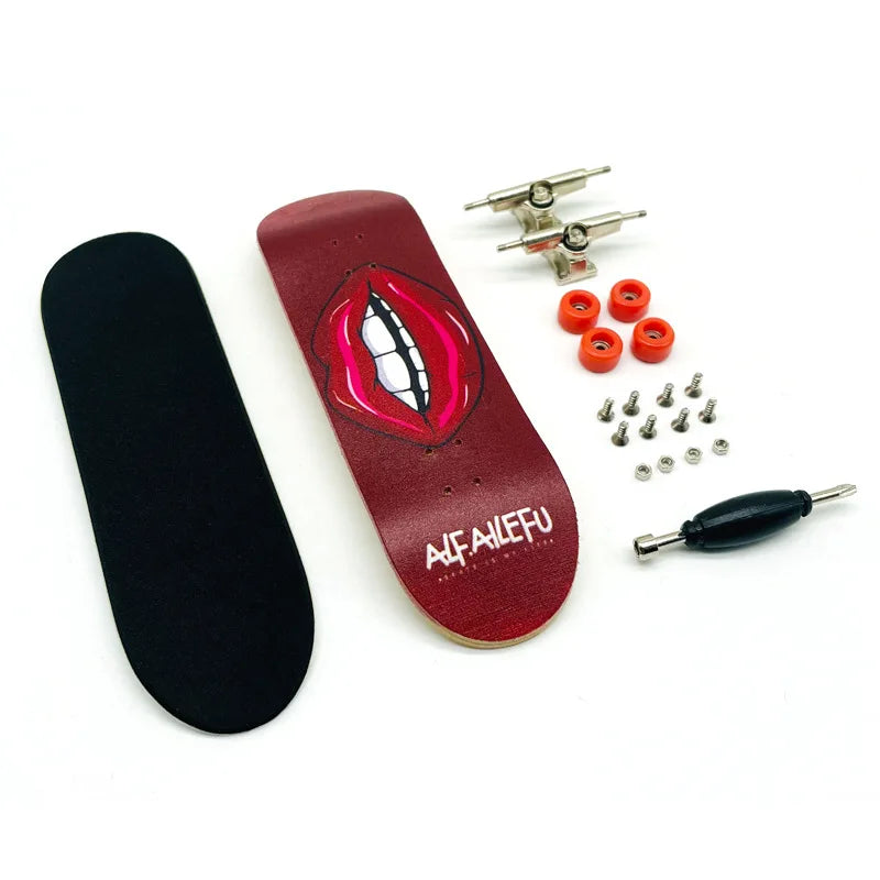 Creative Mini Finger Skateboard – Colorful Maple Fingerboard with Double Rocker, Sport Bearings & Palm Slide Board