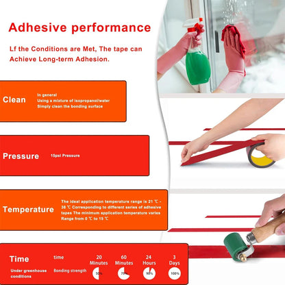 Extra Strong Double-Sided Acrylic Foam Tape – Waterproof, High-Temp Mounting Pad for Car & Home Use
