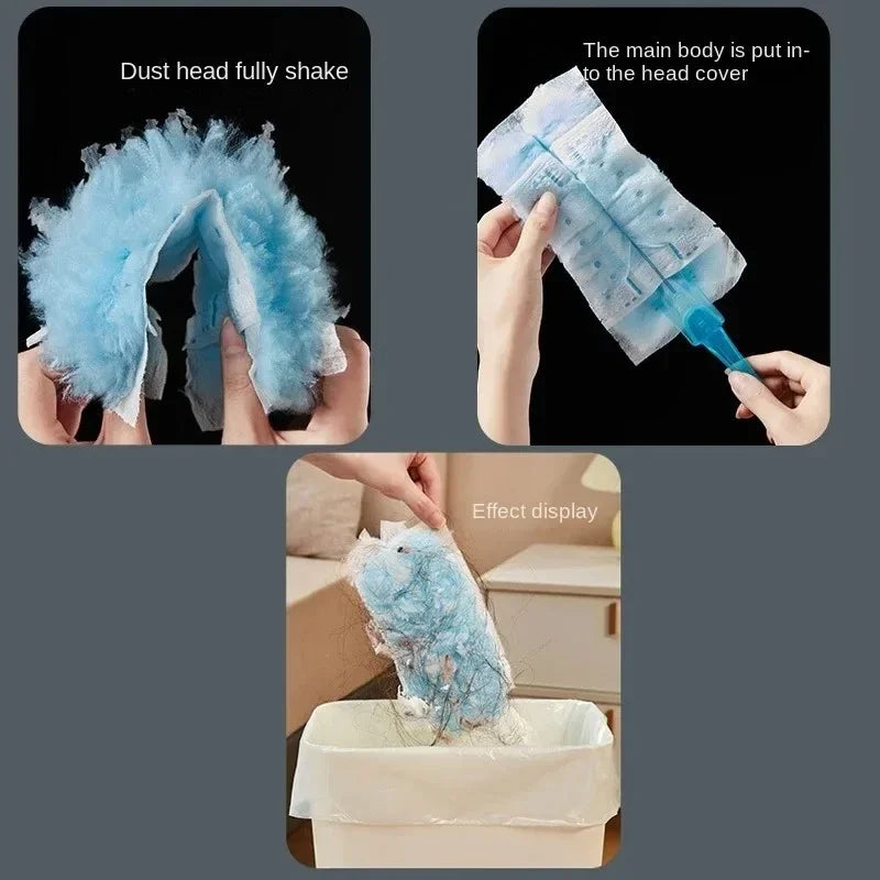 Replacement Microfiber Duster Heads – 10-60pcs Disposable Short Dusters for Home & Office Cleaning, Blinds & Surfaces