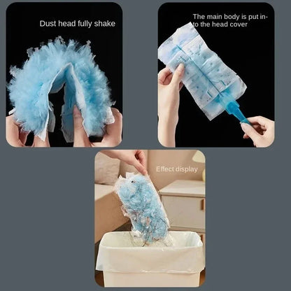 Replacement Microfiber Duster Heads – 10-60pcs Disposable Short Dusters for Home & Office Cleaning, Blinds & Surfaces