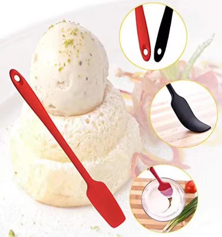 Long Handle Silicone Spatula Jar Scraper – Non-Stick Rubber Kitchen Tool for Blenders, Smoothies, Cooking & Baking