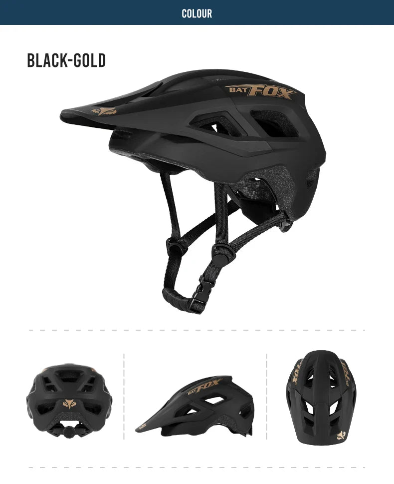 BATFOX Men's Cycling Helmet – MTB Mountain Bike Racing Helmet, Speedframe Casco para Bicycle