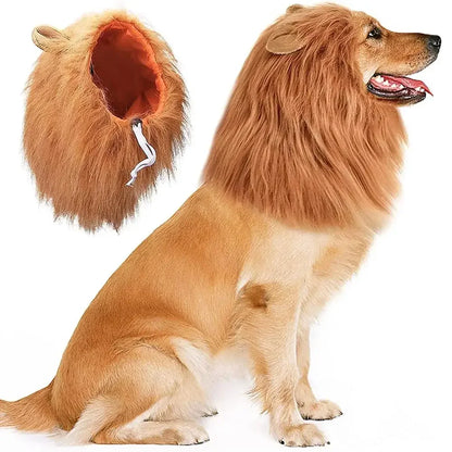 Pet Lion Mane Wig - Funny Halloween Cosplay Costume for Dogs