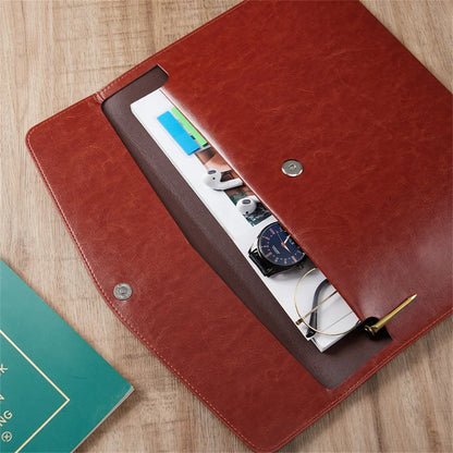 Leather Document Organizer – File Folder, Passport & Card Holder, School & Contract File Bag
