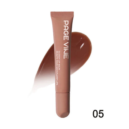 Moisturizing Lip Gloss Phone Case — Transparent Raspberry Jelly Lipstick Balm Hydrating Gloss