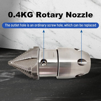 High Pressure Rotating Nozzle 1/2 M22 & 3/8 – Sewer & Sludge Cleaning Water Gun Nozzle for Pressure Washing