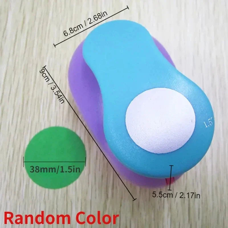 8–50mm Random Color Circle Punch – DIY Embossing & Scrapbooking Paper Cutter Round Hole Punch