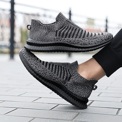 Men's Breathable Slip-On Sneakers | Comfortable Running & Walking Shoes | Outdoor Jogging Footwear