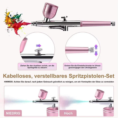Portable Single-Action Airbrush Spray Gun — 0.3mm Nozzle Pen for Model, Cake, Nail, Car Painting & Beauty Inkjet