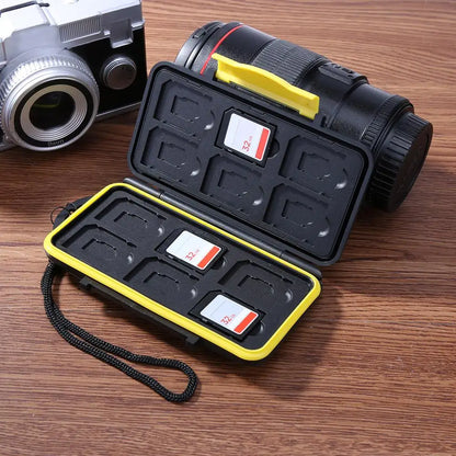 Multi-Grid Memory Card Case – Anti-Shock Large Capacity Storage Box for ID & Credit Cards, Portable Protector Cover